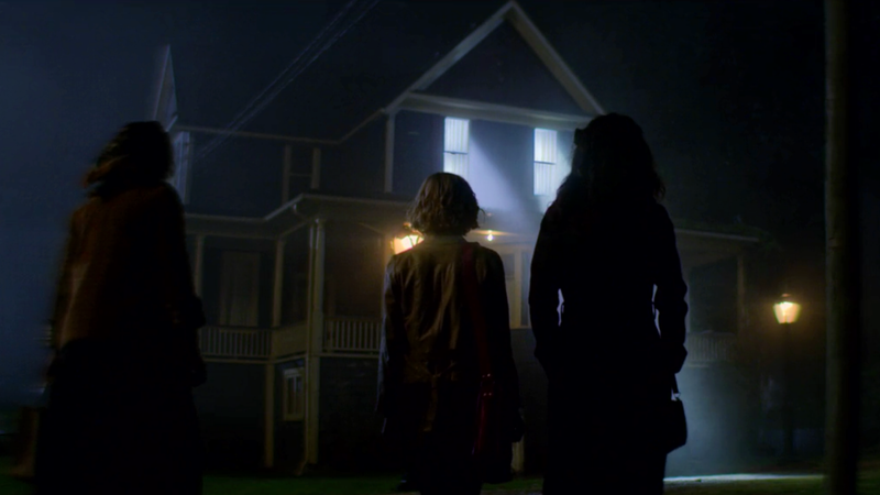 Sabrina and her crew heading to the exorcism.